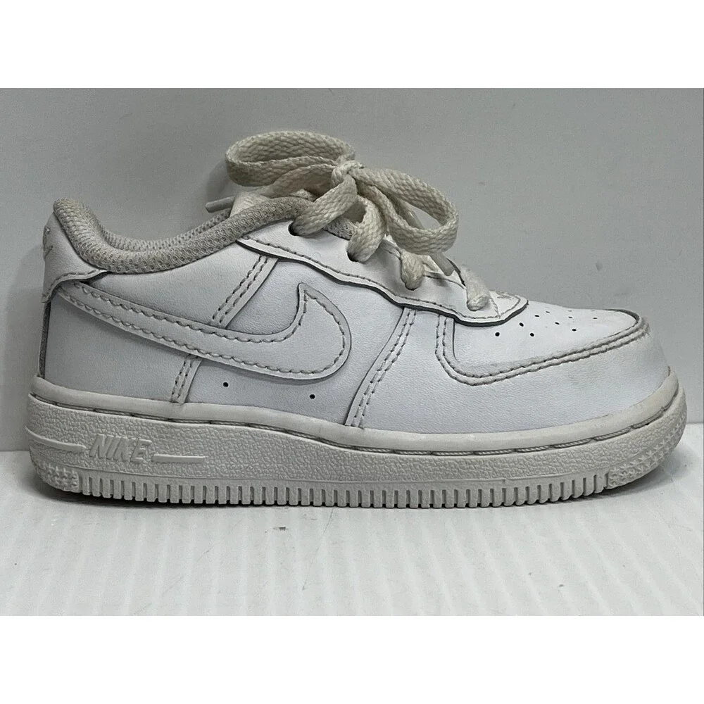 Nike Air Force 1 White Low  Leather Toddler Size 7c Sneakers 314194-117